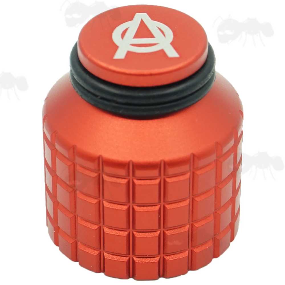 Red Anodised Metal Thread Protector Cap for HPA Tanks and CO2 Cylinder Regulators