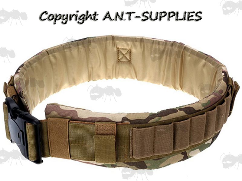 Multicamo Canvas Quick-Release Buckle Shotgun Shell Belt