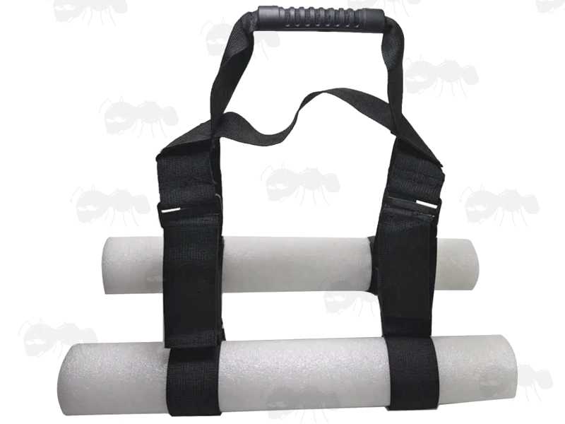 PCP Airgun Cylinder Carry Handle with Green Foam Anti-Roll Cradle