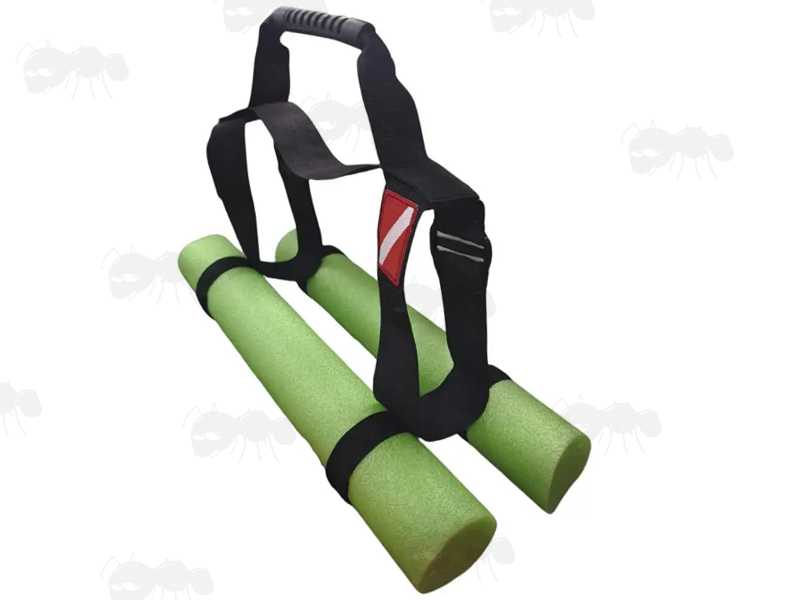 PCP Airgun Cylinder Carry Handle with Green Foam Anti-Roll Cradle