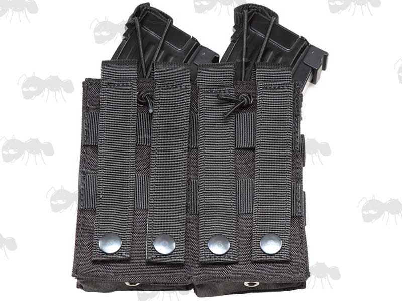Black Canvas Universal Fast Access Double Magazine MOLLE Pouch
