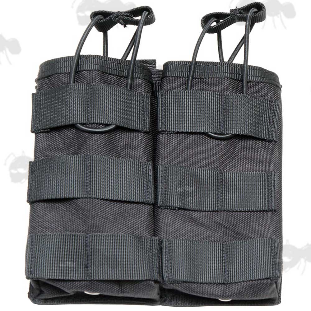 Black Canvas Universal Fast Access Double Magazine MOLLE Pouch