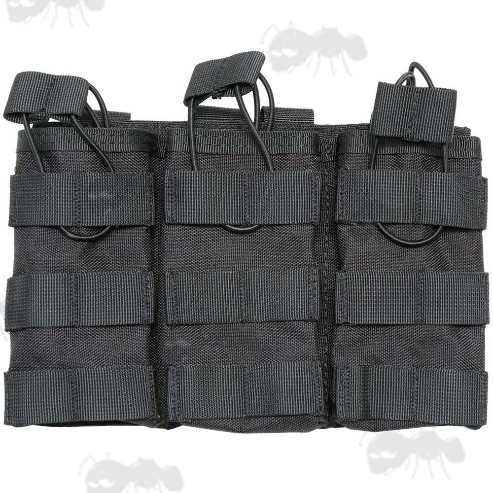 Black Canvas Universal Fast Access Triple Magazine MOLLE Pouch