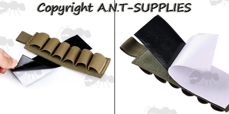 Tan and Green Resupply Strips Self-Adhesive Velcro Padding Pads