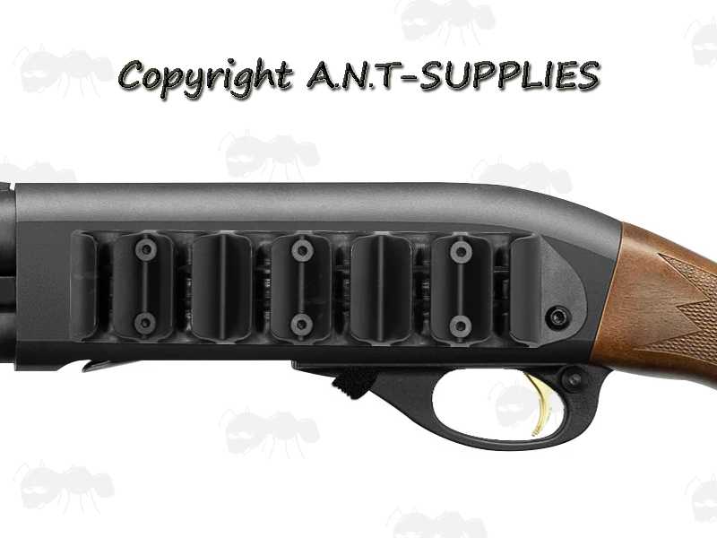 Side Saddle Metal Mounting Plate Fitted to a Remington 870