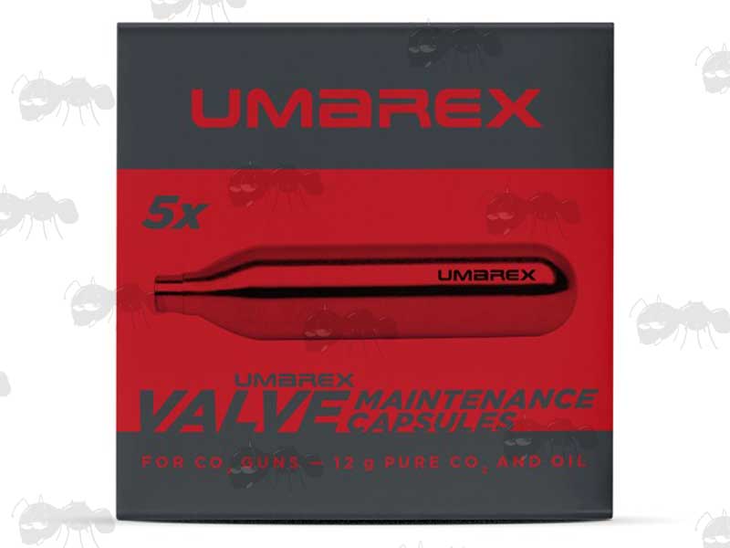 Five Umarex Valve Maintenance C02 Capsules In a Box