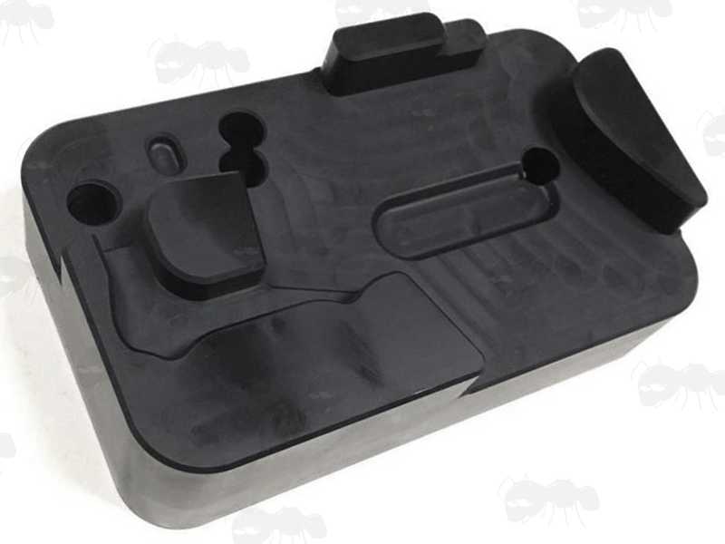 All Black Glock Handgun Frame Disassembly Bench Block