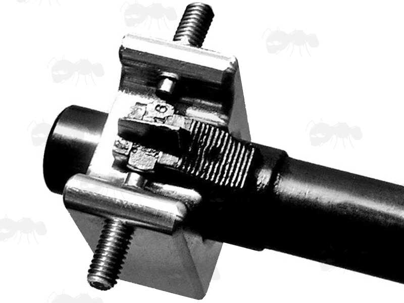Mauser K98 M96 M38 M96 Front Sight Adjusting Tool, Shown in Use on Barrel