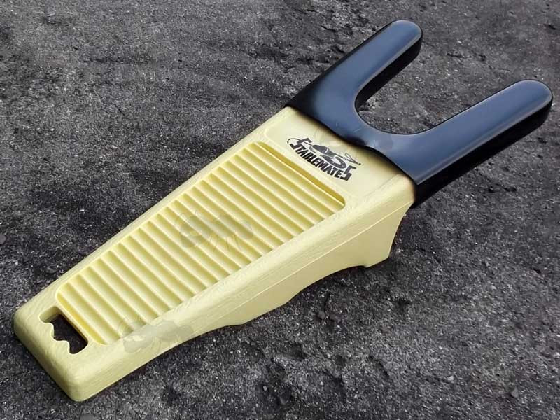 Stablemates Light-Yellow Coloured Plastic Boot Jack With Hanger Hole and Black Rubber Sleeve Grip
