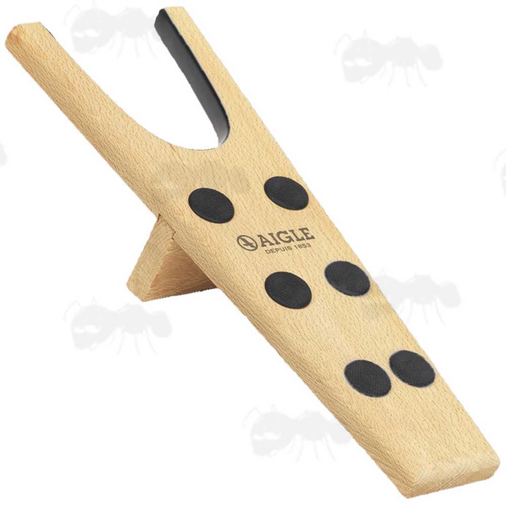 Aigle Wooden Boot Jack with Black Foot Grip