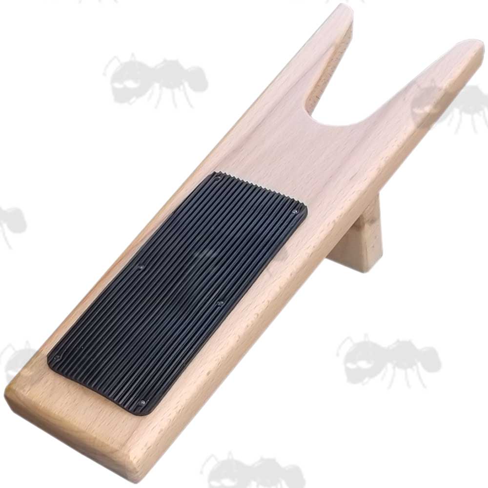 Wooden Boot Jack With Black Foot Grip