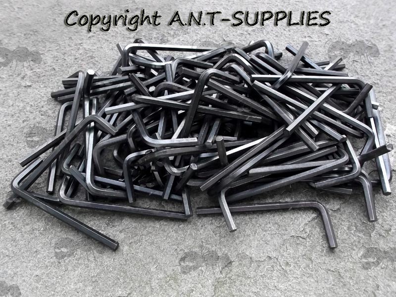 One Hundred 3mm Black Anodised Steel Hex Keys