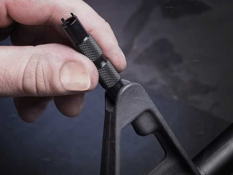 AR-15 Front Sight Long Adjustment Tool with Two Knurled Grip Sections