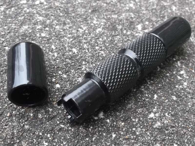 AR-15 Front Sight Long Adjustment Tool with Two Knurled Grip Sections and a Pair of Protective Black Rubber End Caps