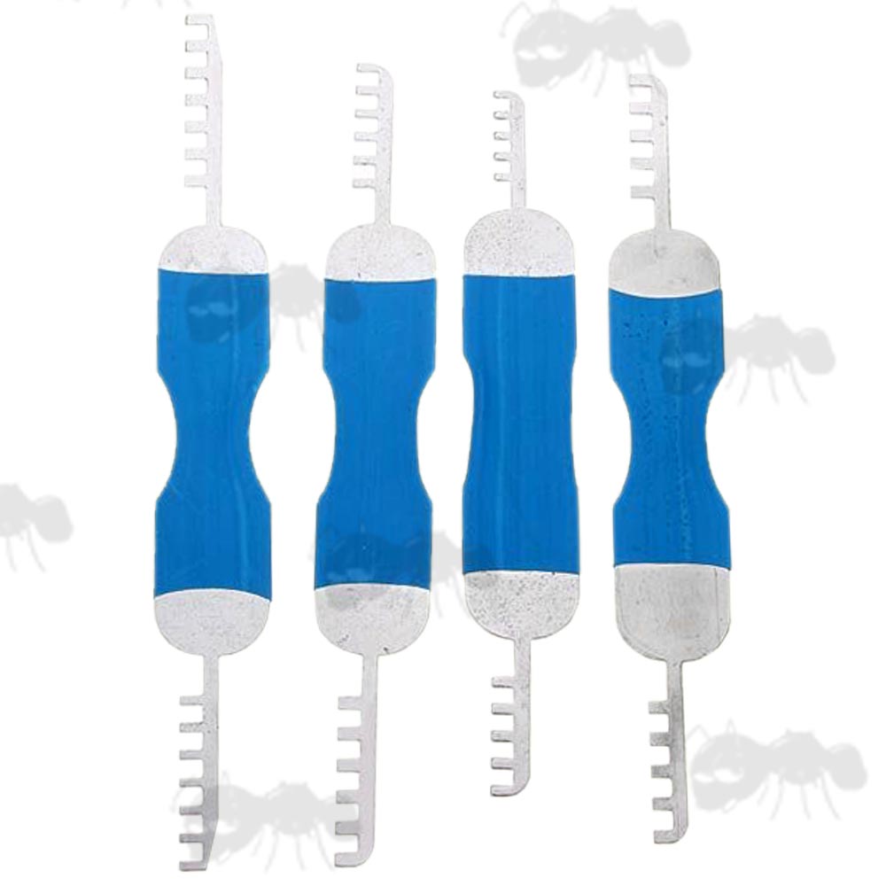 Four Piece Comb Style Double Sided Padlock Pick Set
