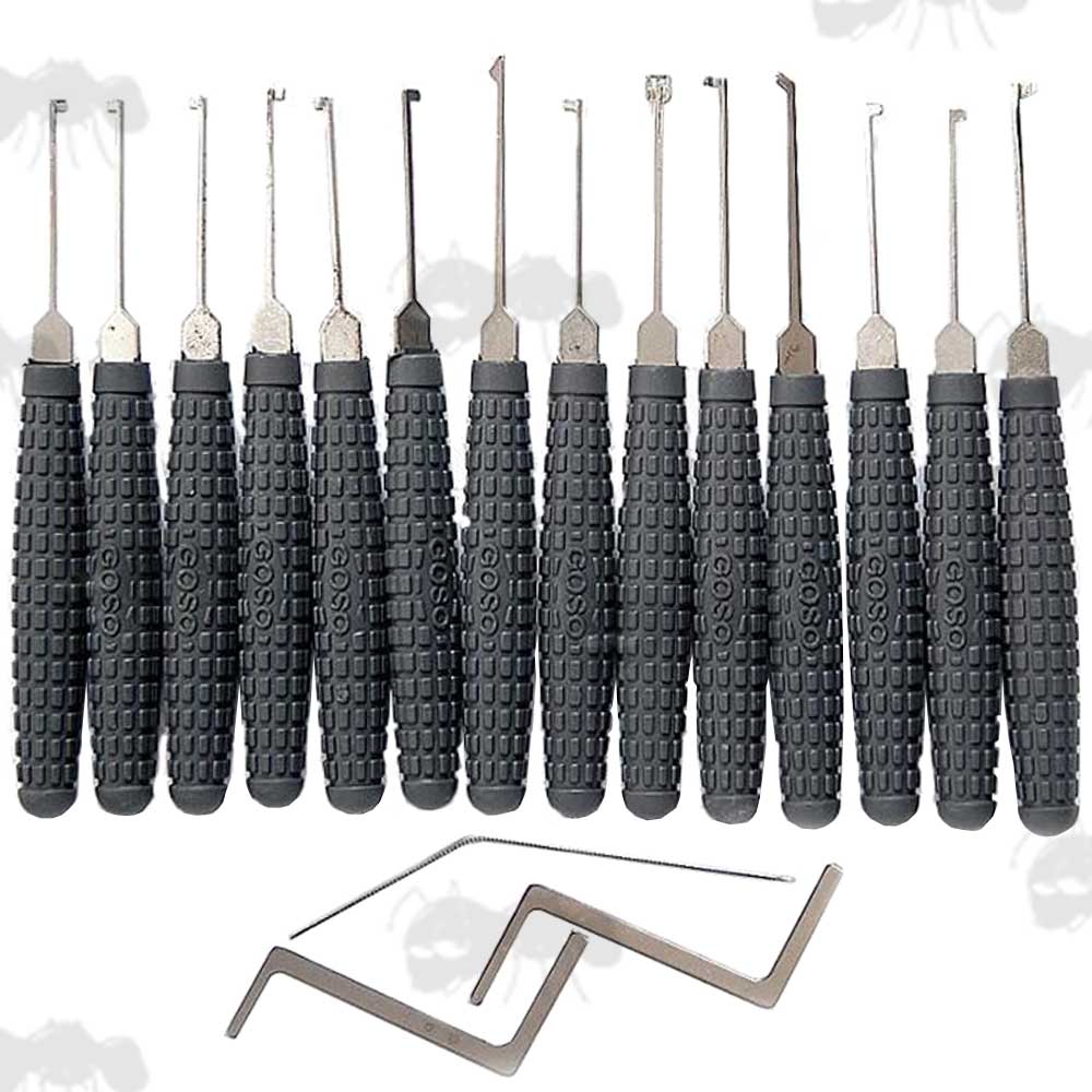 GOSO 14 Piece Dimple Lock Pick Set with Three Tension Wrenches