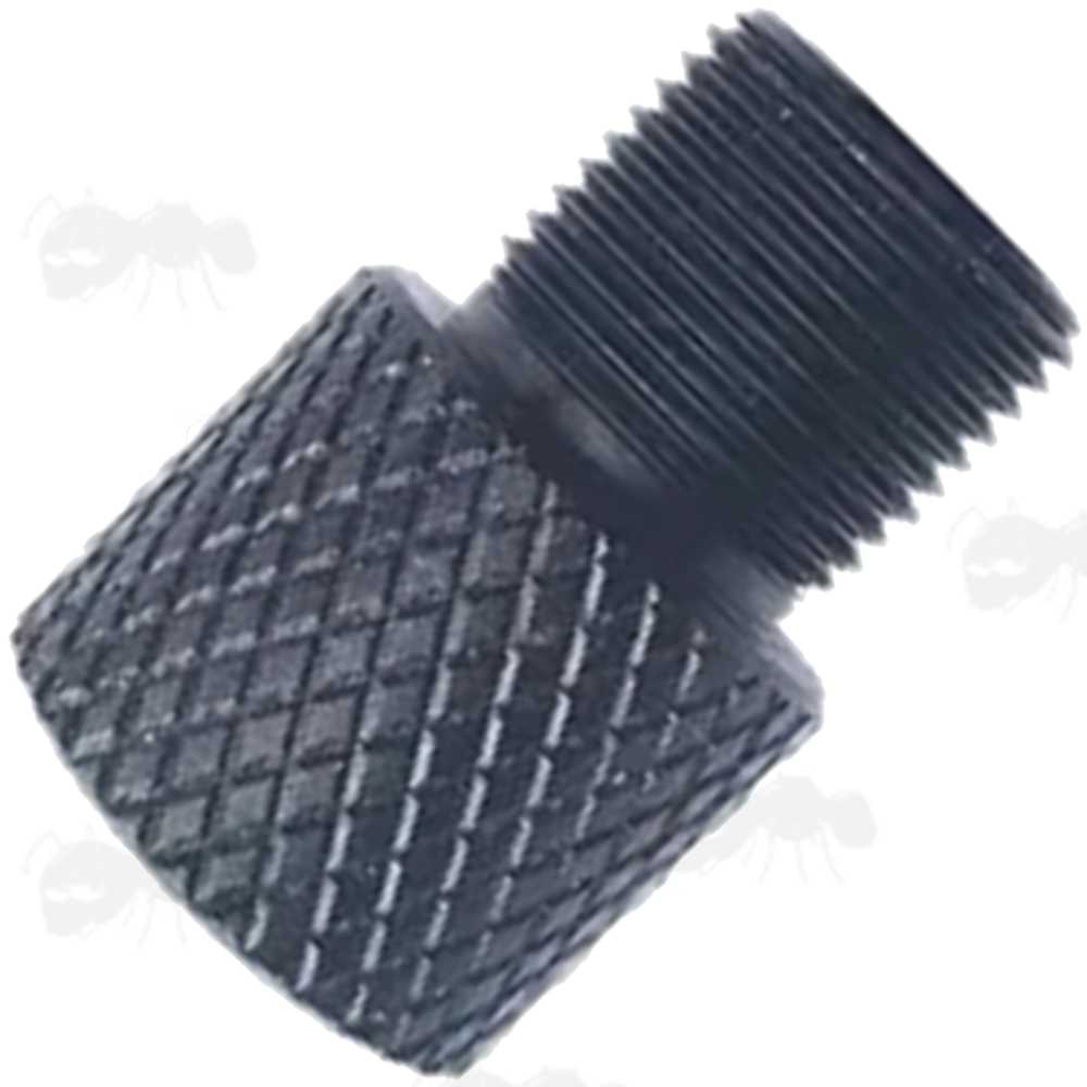 Black Anodised Alloy M14x1 Left Hand Thread To M14x1 Right Hand Thread Muzzle Adapter
