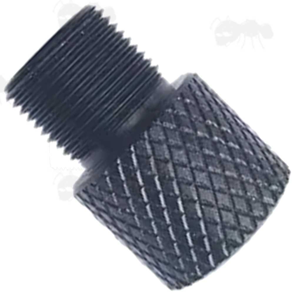 Black Anodised Alloy M14x1 Right Hand Thread To M14x1 Left Hand Thread Muzzle Adapter