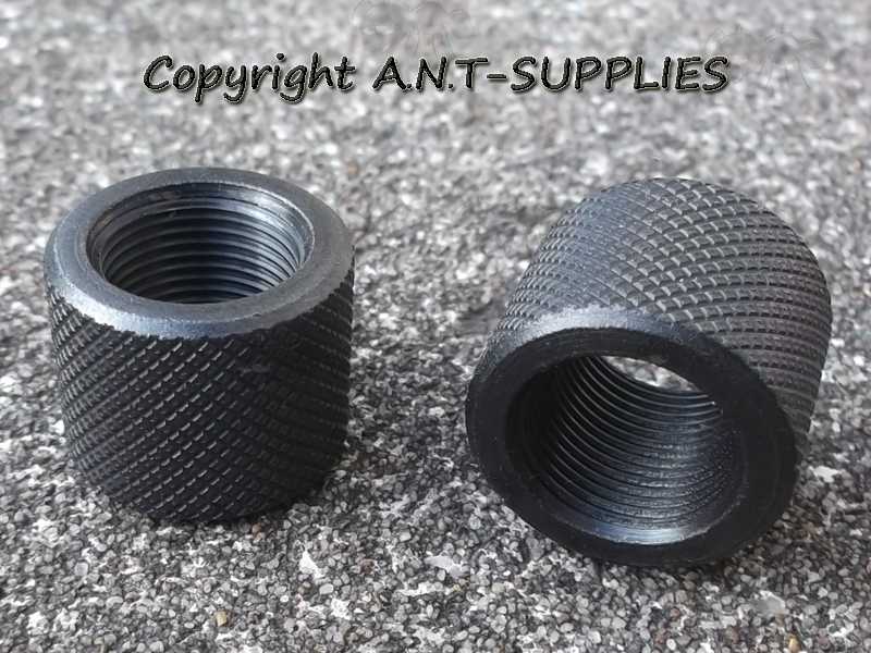 Pair of Steel Thread Protectors for 1/2-28 UNEF Rifle Barrel Threads