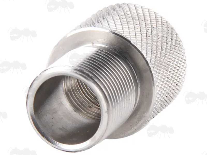 Stainless Steel M15x1mm Counter-Clockwise to 5/8x24 Thread Gun Barrel Silencer Adapter