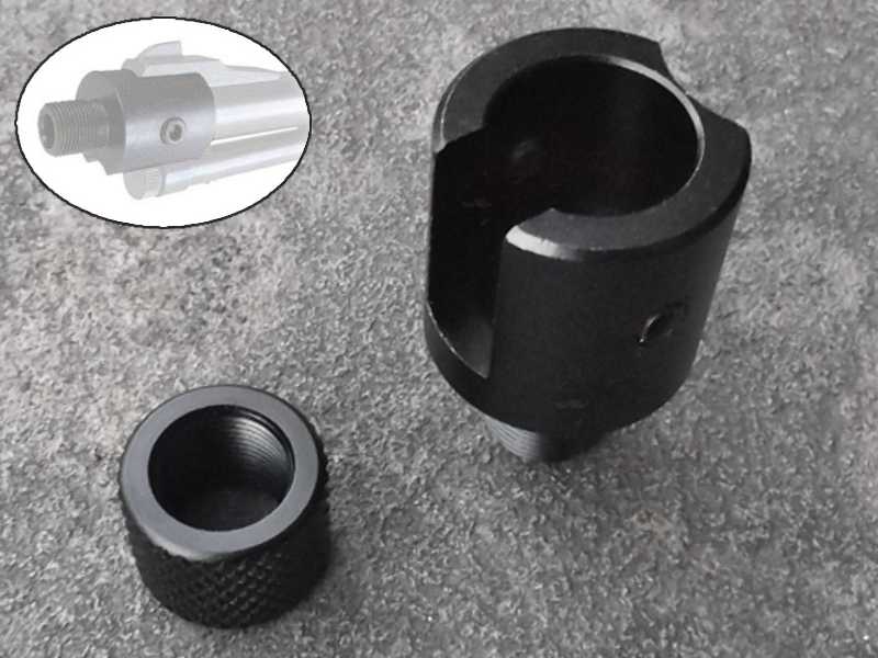 Marlin 60 Rifle Silencer Thread Adapter for The New 19 Inch Long Barrels, with Thread Guard