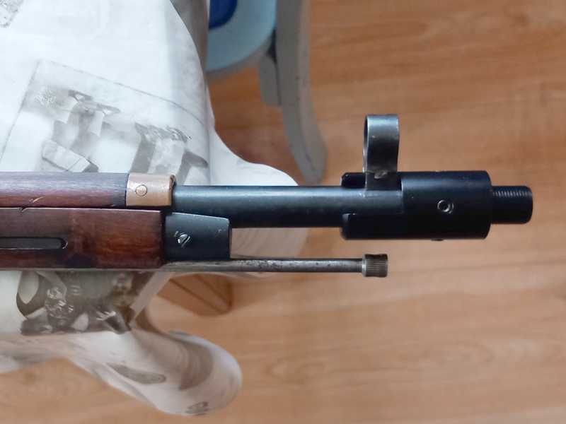 Mosin Nagant 91/30 Rifle Muzzle Thread Barrel Adapter, Shown Fitted to Rifle Barrel