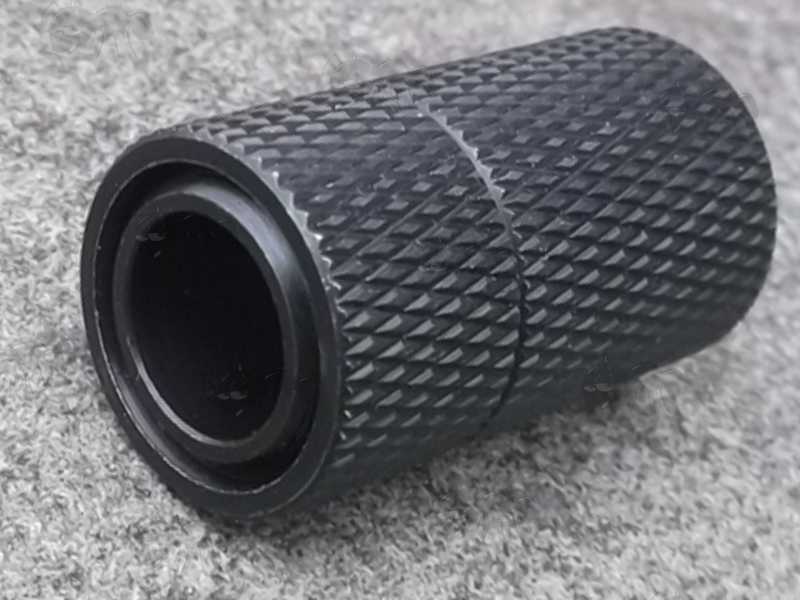 M13.5 x 1 LH To 1/2x28 UNEF Pistol Thread Silencer Adapter with Thread Guard Fitted