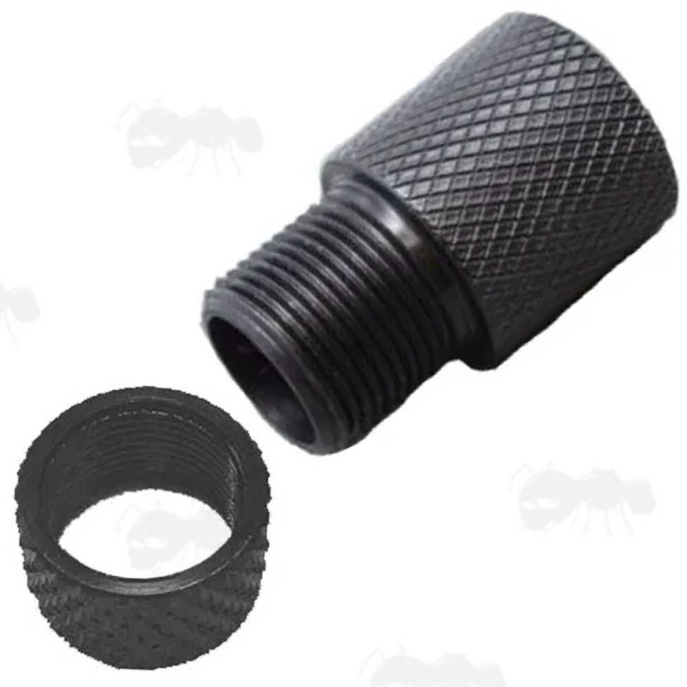 M13.5 x 1 LH To 1/2x28 UNEF Pistol Thread Silencer Adapter with Thread Guard
