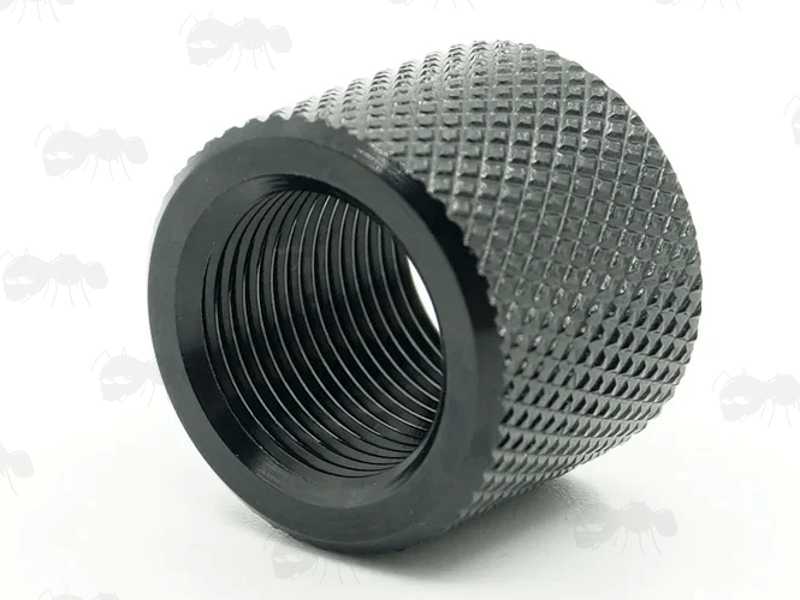 Aluminium Thread Protectors for 1/2x20 UNF Air Rifle Barrel Silencer Threads, In Black Anodised Finish