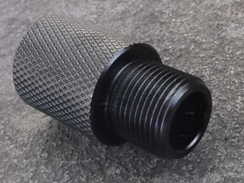 Black 1/2x28 UNEF Thread To M14x1mm Left Hand Threaded Rifle Muzzle Adapter