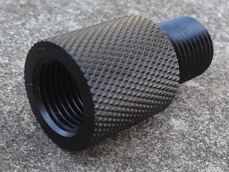 Black 1/2x20 UNF Threaded Muzzle Extension