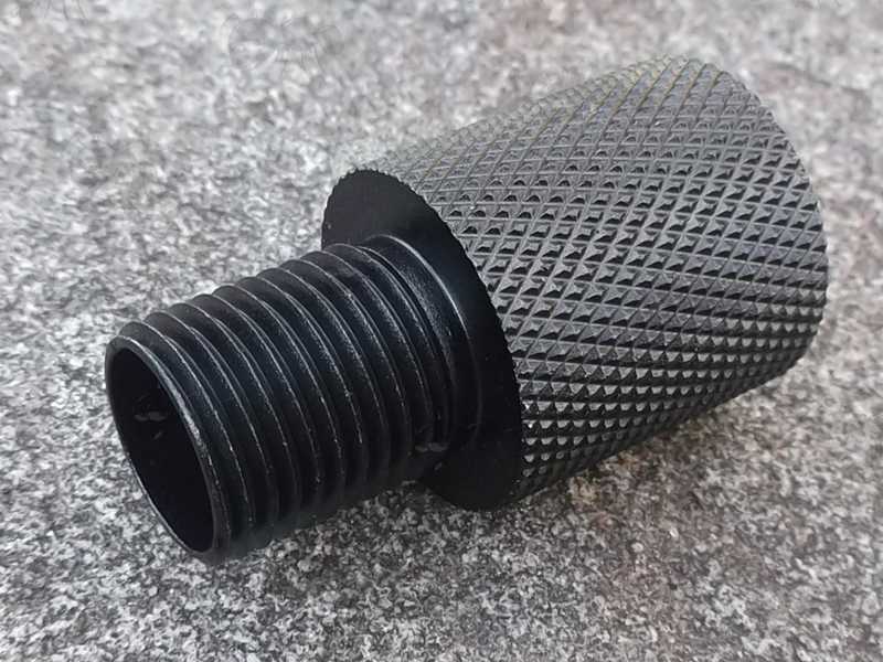 Black 1/2x20 UNF Threaded Muzzle Extension