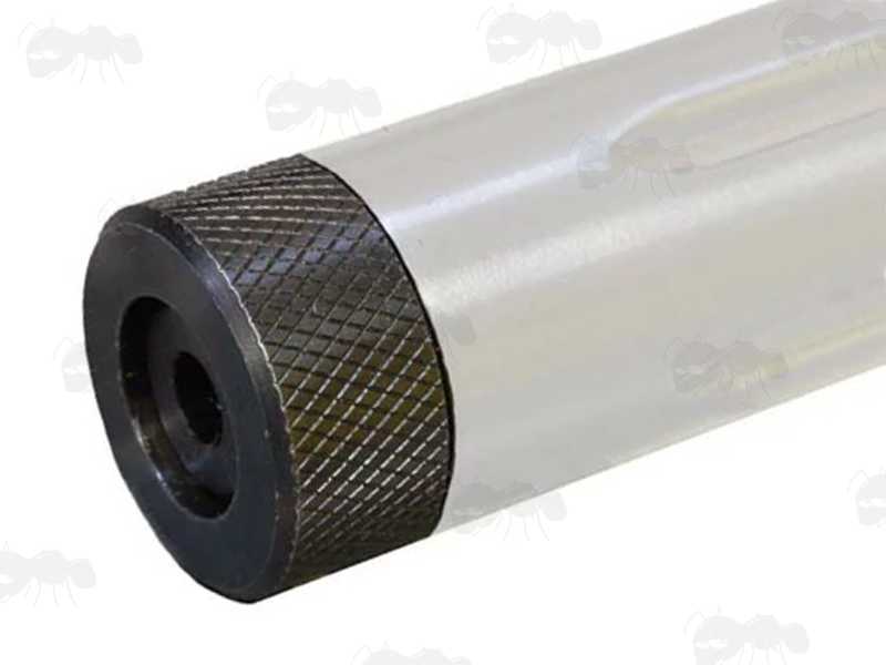 Ruger 10/22 Knurled Black Anodised Alloy Barrel Thread Guard Fitted to a .925 Inch Bull Barrel
