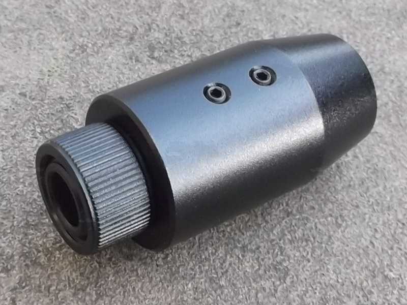Slip-On Adapter for The Crosman Ruger 10/77 Air Rifle to Accept 1/2x20 American Threaded Silencer etc
