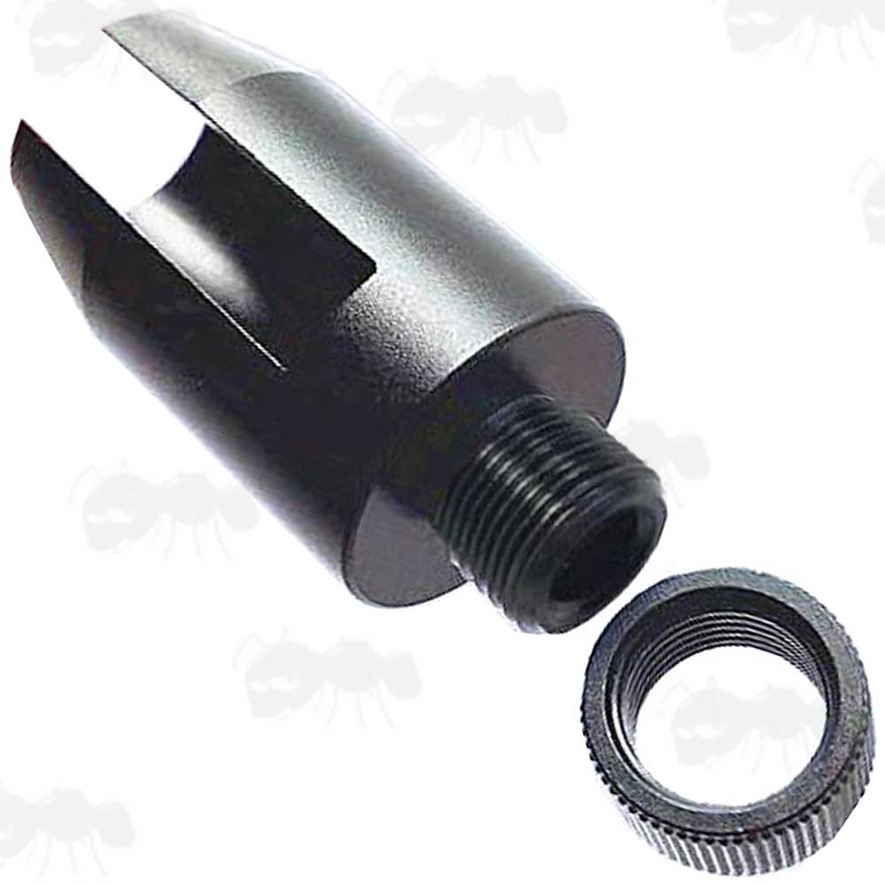 Slip-On Adapter for Ruger 1077 Air Rifles to Accept 1/2-20 American Thread Silencers