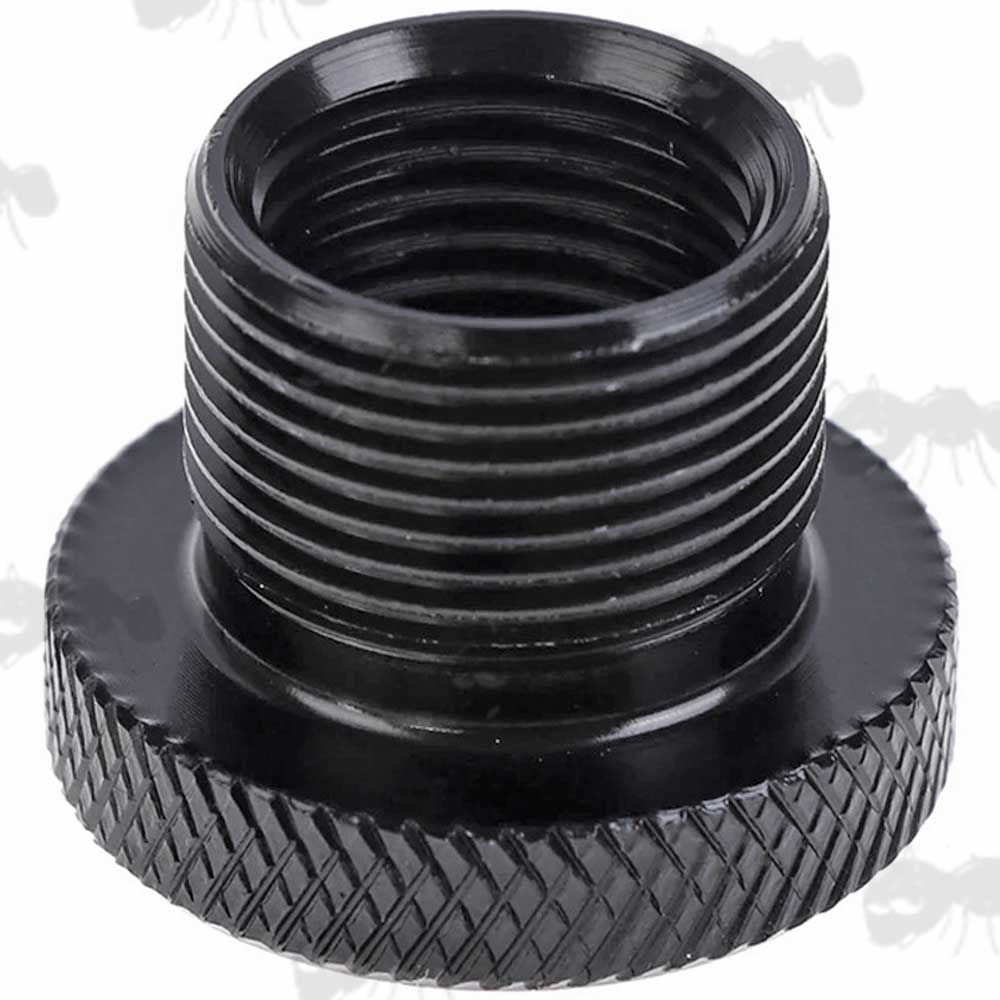Aluminium 1/2x28 TPI To 5/8x24 TPI Threaded Muzzle Adapter with Knurled Grip