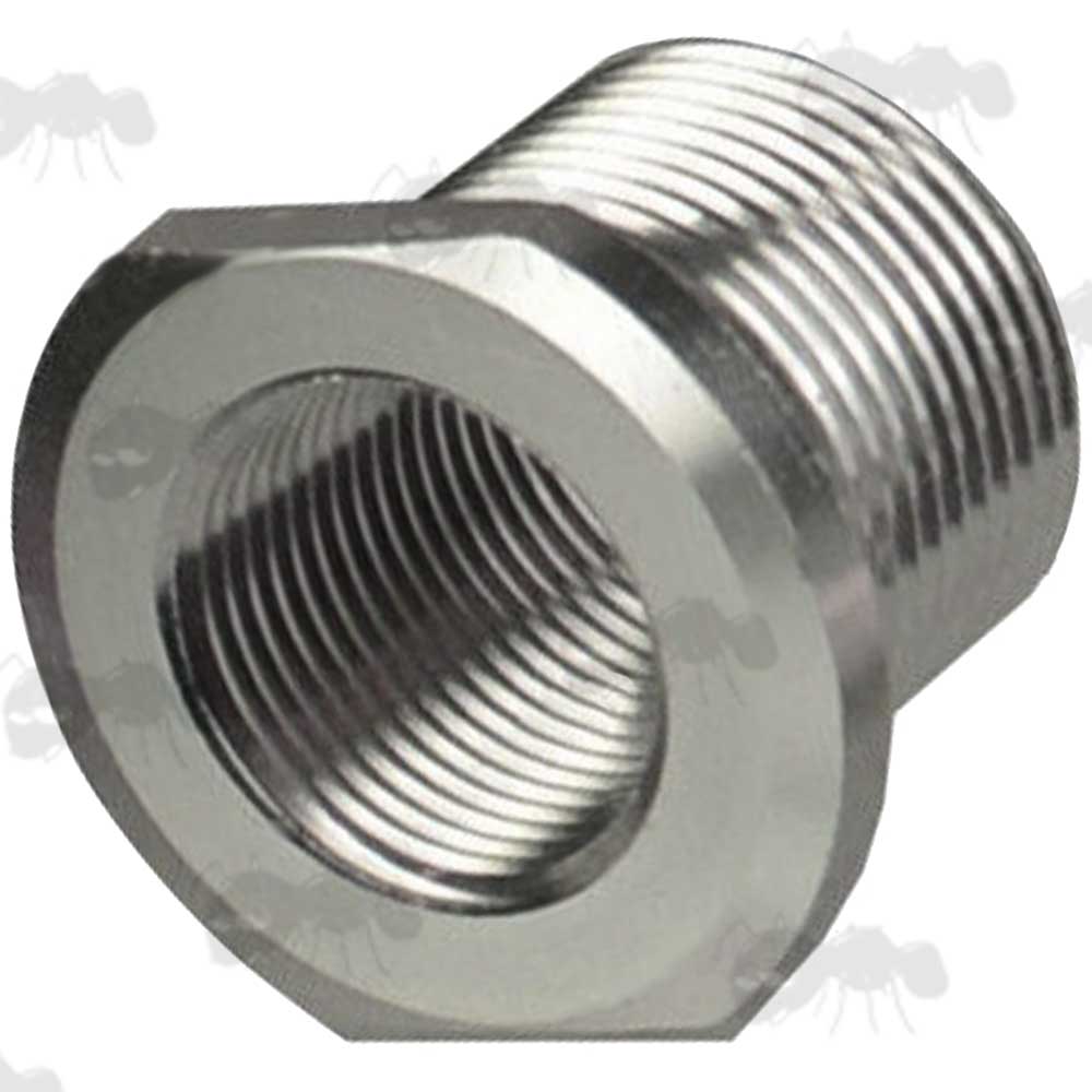 Stainless Steel 1/2x28 TPI To 5/8x24 TPI Threaded Muzzle Adapter