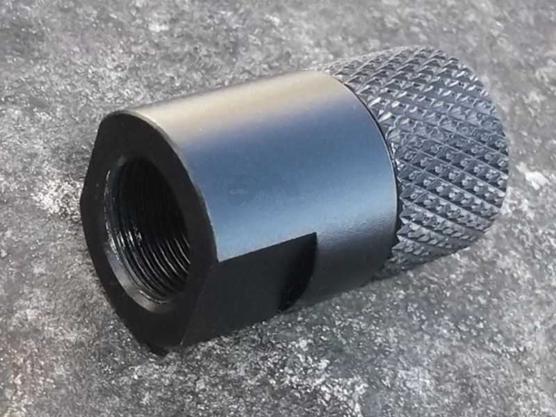 M14x1mm Left-Hand Thread to 5/8x24 Rifle Silencer Adapter with Thread Guard Fitted