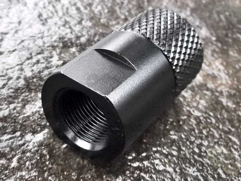 M14x1mm Right-Hand Thread to 5/8x24 Rifle Silencer Adapter with Thread Guard Fitted