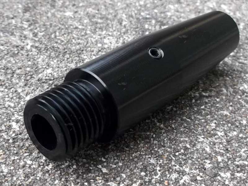 Slip-On Black Anodised Aluminium 1/2x20 TPI Threaded Muzzle Adapter for Air Arms S300, S310, S400, S410 Rifles by Bisley