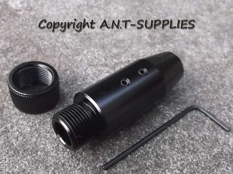 Slip On Rifle Silencer Adaptor with Removed Thread Guard for 11.1mm Diameter Barrels