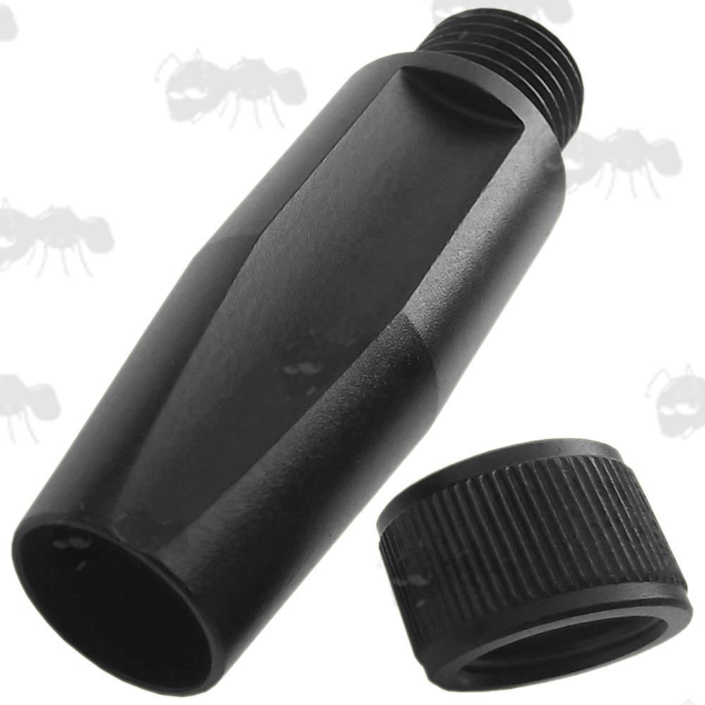 Slip On Airgun Silencer Adaptor with Grooved Edge and Thread Guard for 11.1mm Diameter Barrels