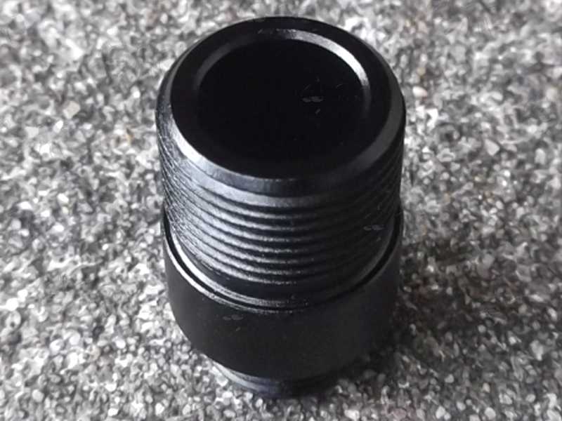 Black Anodised 6061 T6 Aircraft Grade Alloy M12x1 Left Hand Male Thread To M14x1 Left Hand Male Thread Muzzle Adapter
