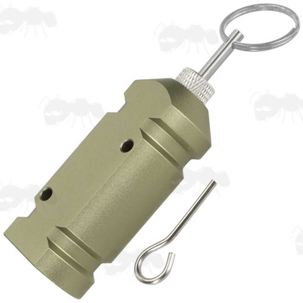 Olive Green Coloured Mini Metal Trip Wire Blank Firing Alarm Mine