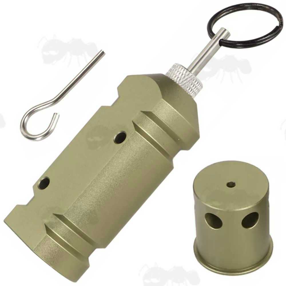 Olive Green Coloured Mini Metal Trip Wire Blank Firing Alarm Mine