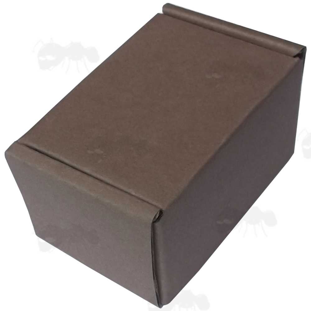 Pre-Assembled Mini Brown Cardboard Box Integral Lid and Internal Space of 70mm x 50mm x 38mm