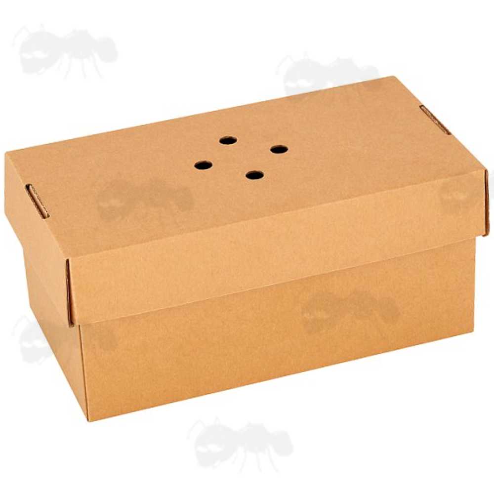 Assembled Brown Cardboard Premium Burger Meal Box with Integral Lid