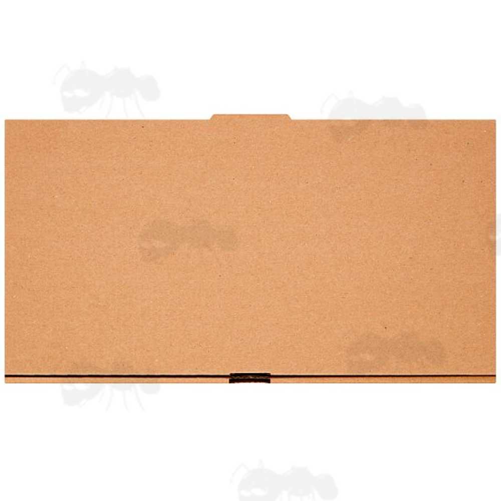 Assembled Brown Cardboard Calzone Pizza Box with Integral Lid