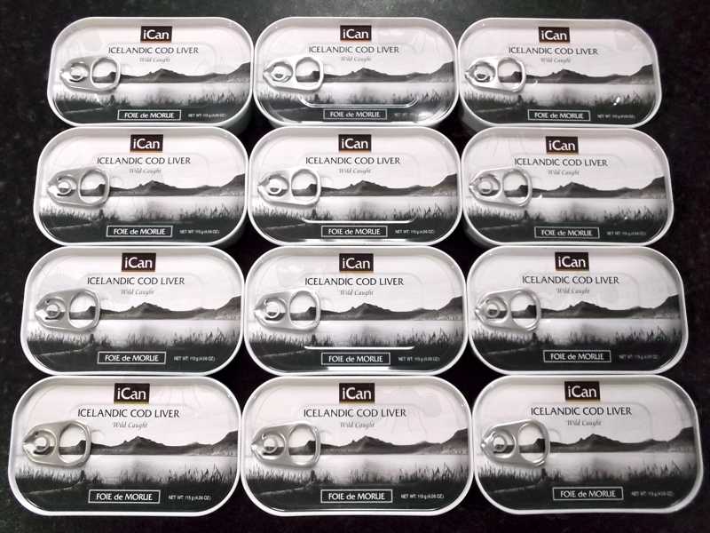One Dozen Ring Pull Rectangular Tins of iCAN Wild Caught Liver