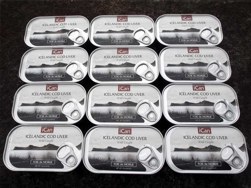 One Dozen Ring Pull Rectangular Tins of iCAN Wild Caught Liver